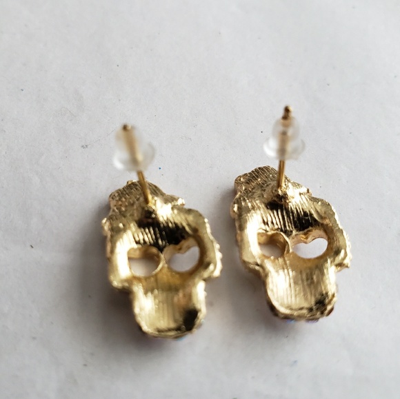 Cute sugar skull, dia de Los muertos stud earrings - Picture 5 of 5